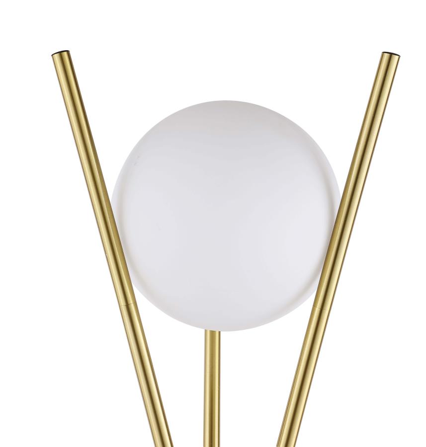 Yamileth Gold Floor Lamp - furniture place usa