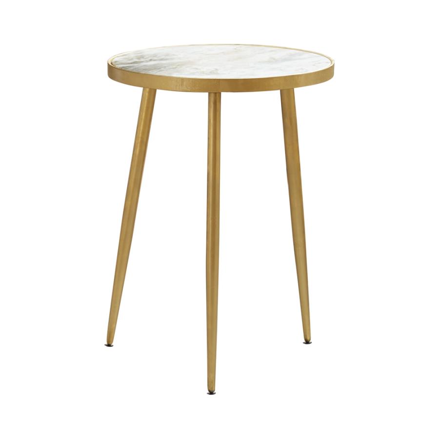 Acheson Gold Side Table - furniture place usa