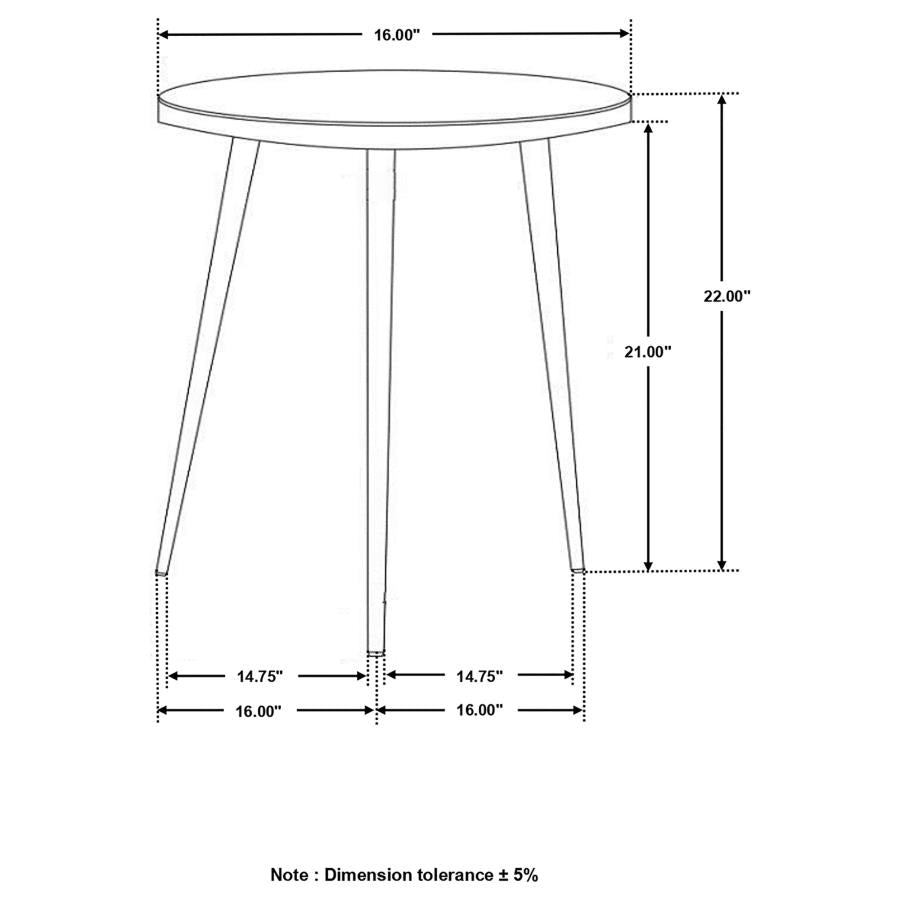 Acheson Gold Side Table - furniture place usa