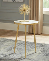 Acheson Gold Side Table - furniture place usa