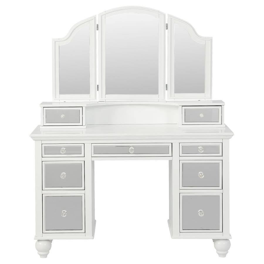 Reinhart White Vanity Set - furniture place usa