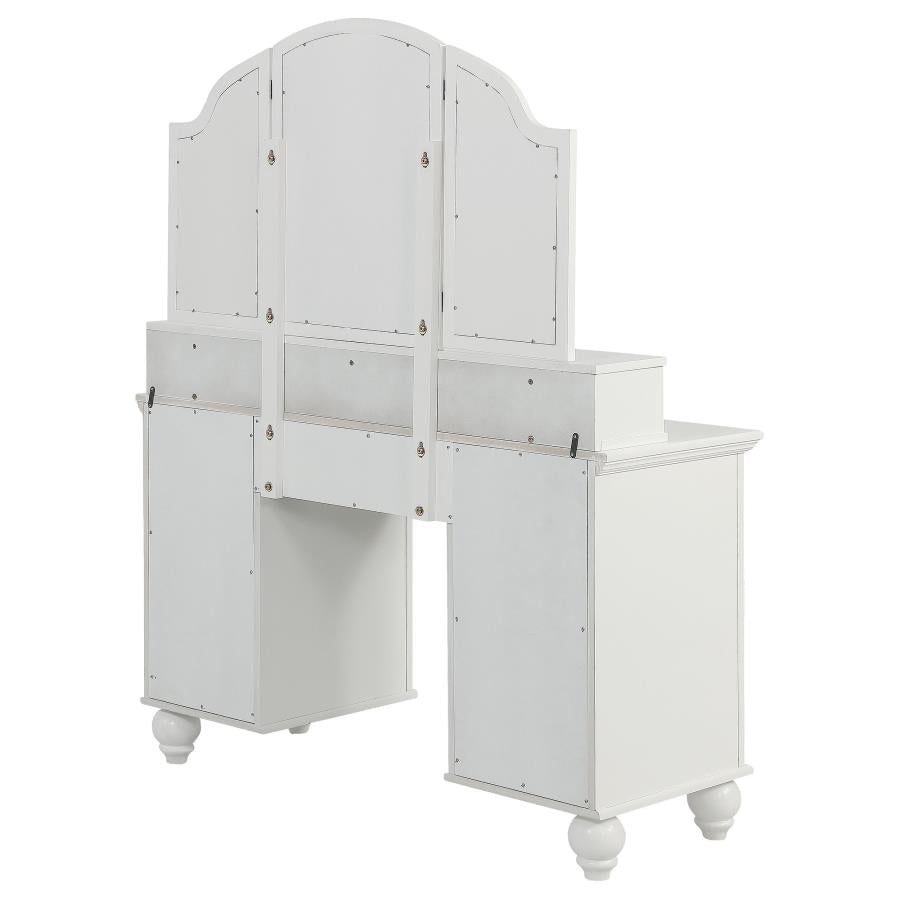 Reinhart White Vanity Set - furniture place usa