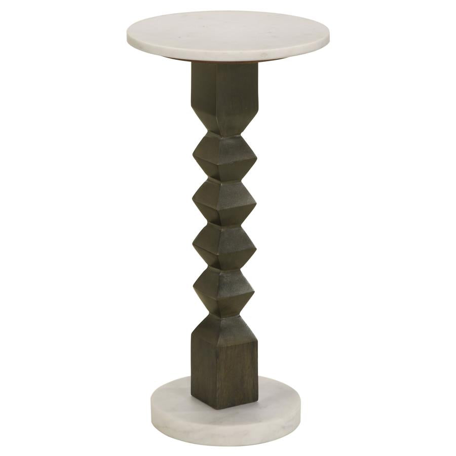 Colette White Side Table - furniture place usa