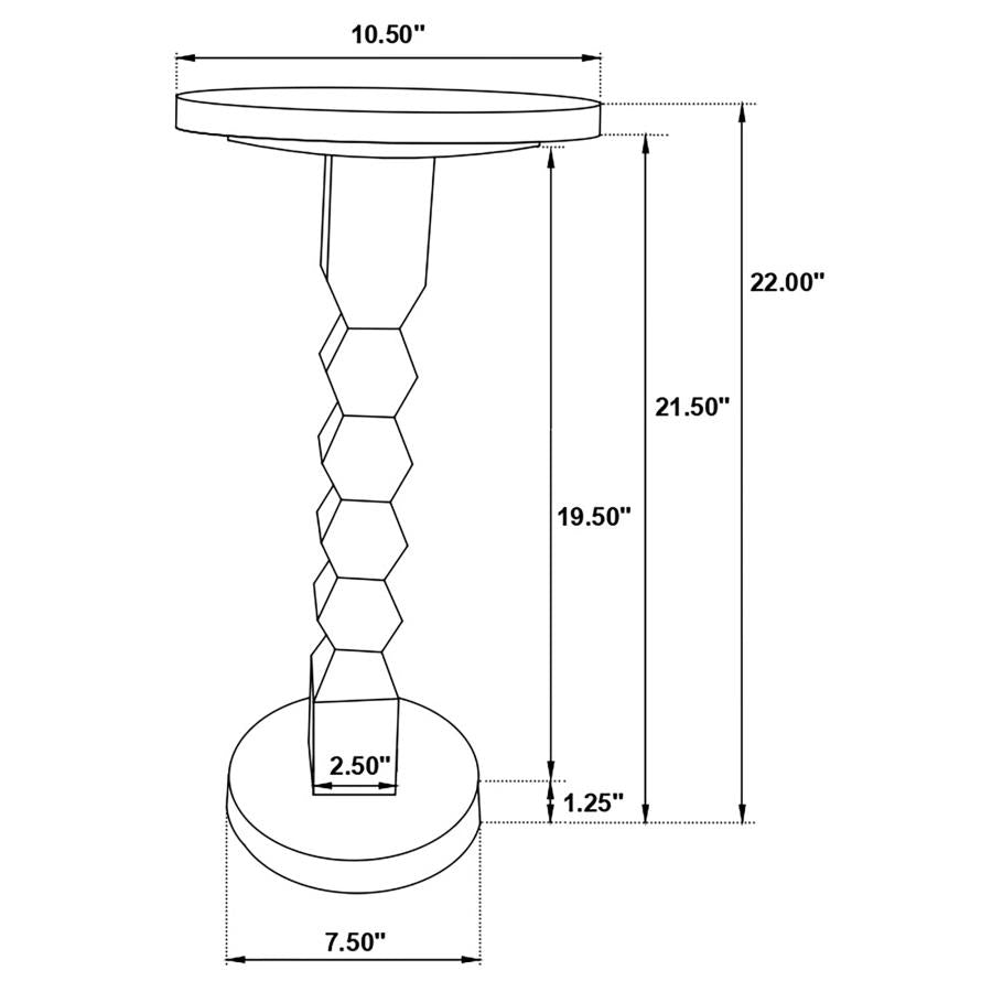 Colette White Side Table - furniture place usa