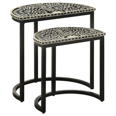 Zakiya Black 2 Pc Nesting Table - furniture place usa