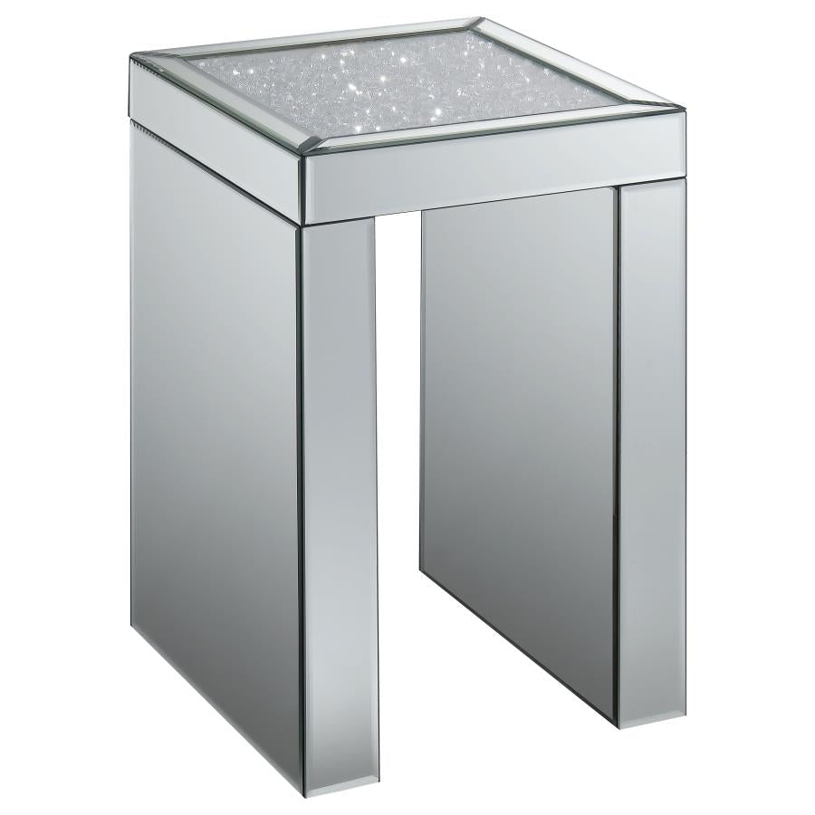 Audrey Silver Side Table - furniture place usa