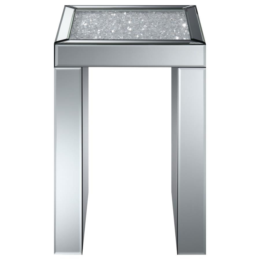 Audrey Silver Side Table - furniture place usa