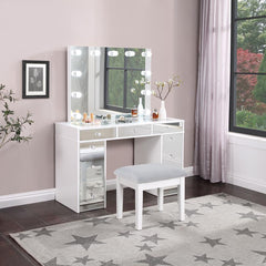 Regina White Vanity Set - furniture place usa