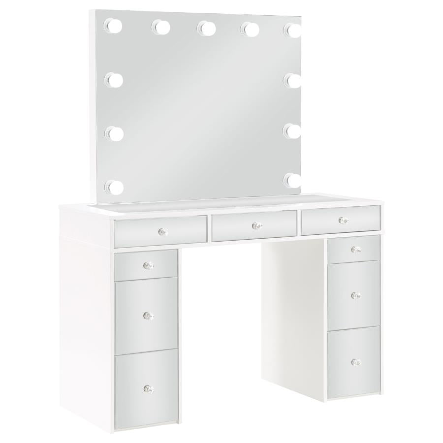 Regina White Vanity Set - furniture place usa