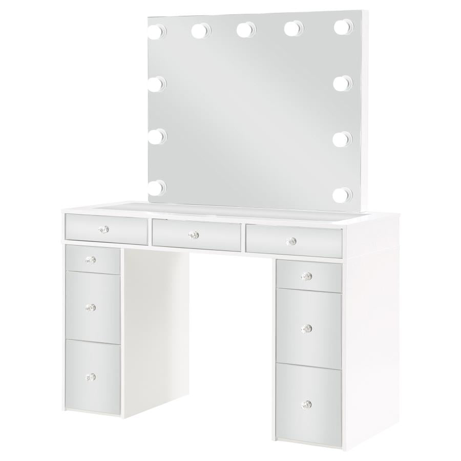 Regina White Vanity Set - furniture place usa