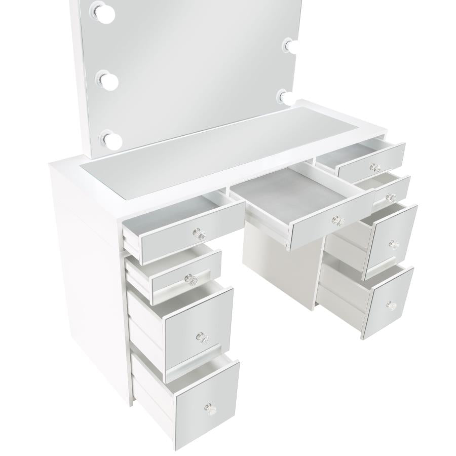 Regina White Vanity Set - furniture place usa