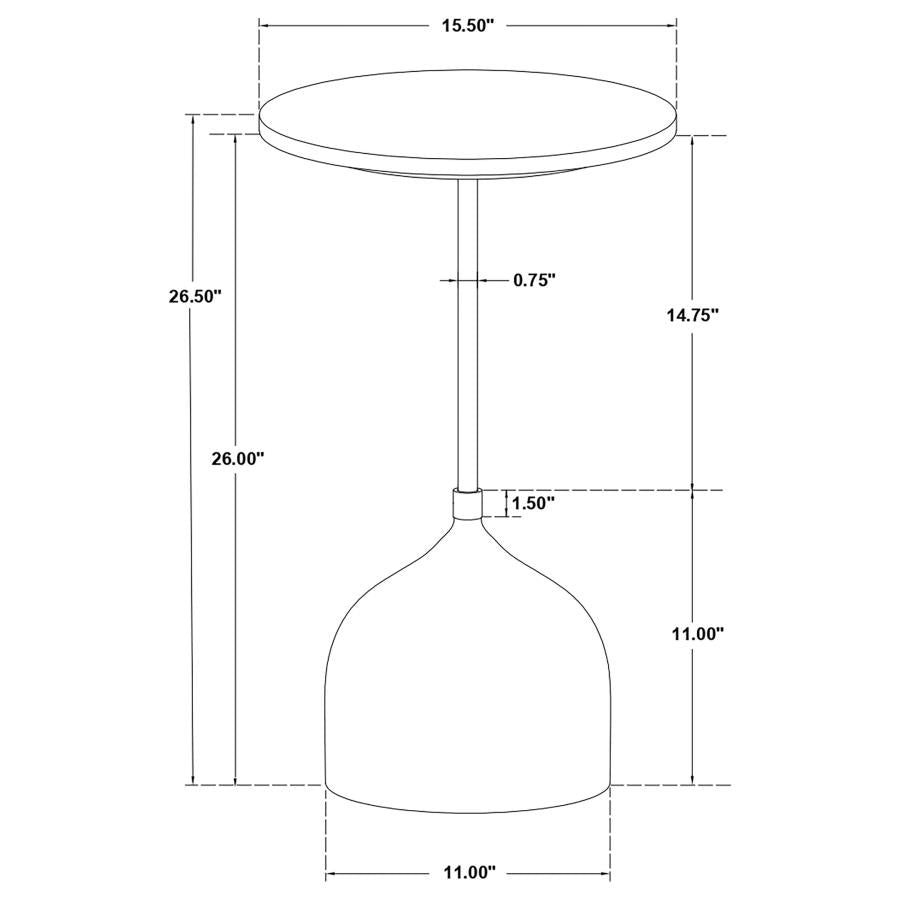 Colima Brown Side Table - furniture place usa