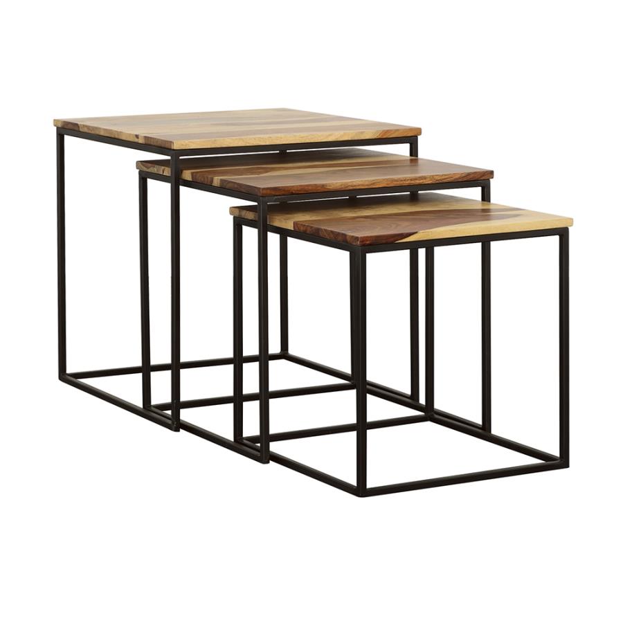 Belcourt Brown 3 Pc Nesting Table - furniture place usa