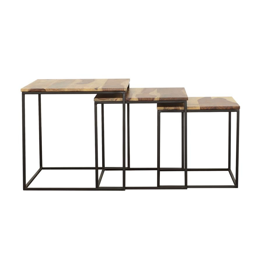 Belcourt Brown 3 Pc Nesting Table - furniture place usa