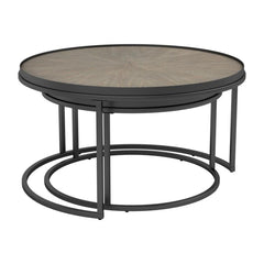 Rodrigo Brown 2 Pc Nesting Coffee Table - furniture place usa