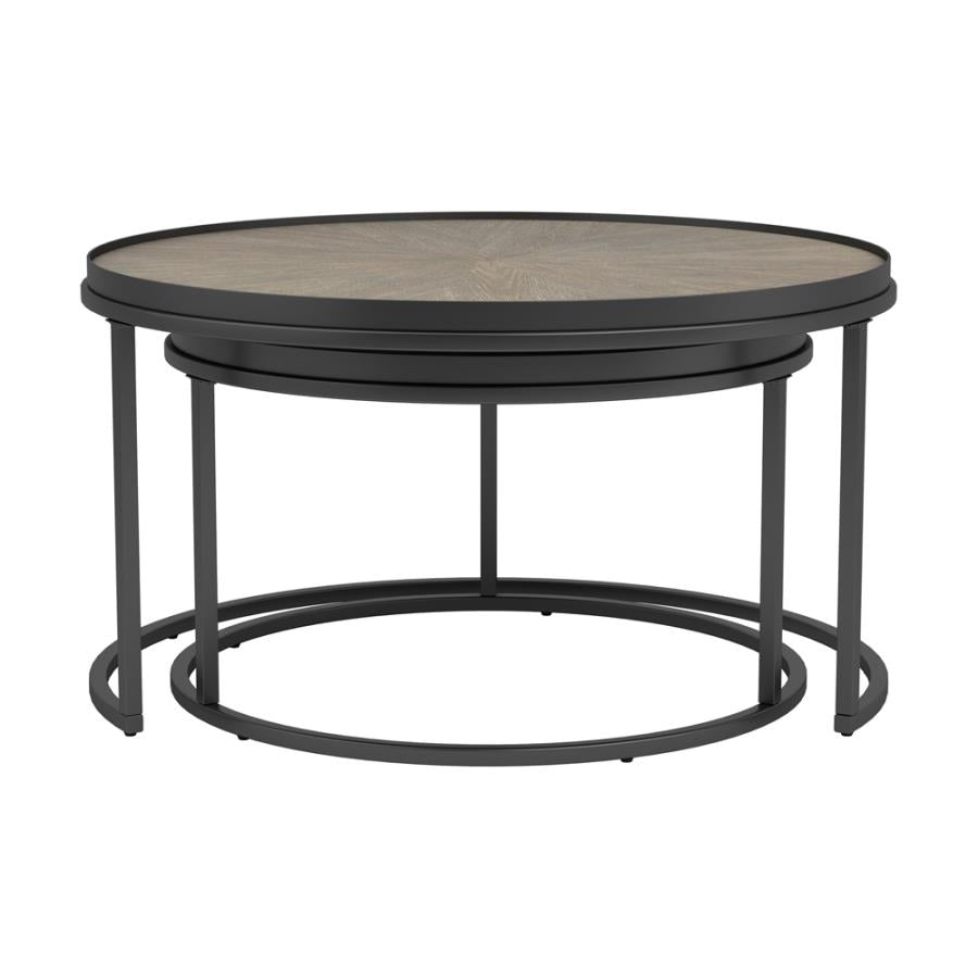 Rodrigo Brown 2 Pc Nesting Coffee Table - furniture place usa