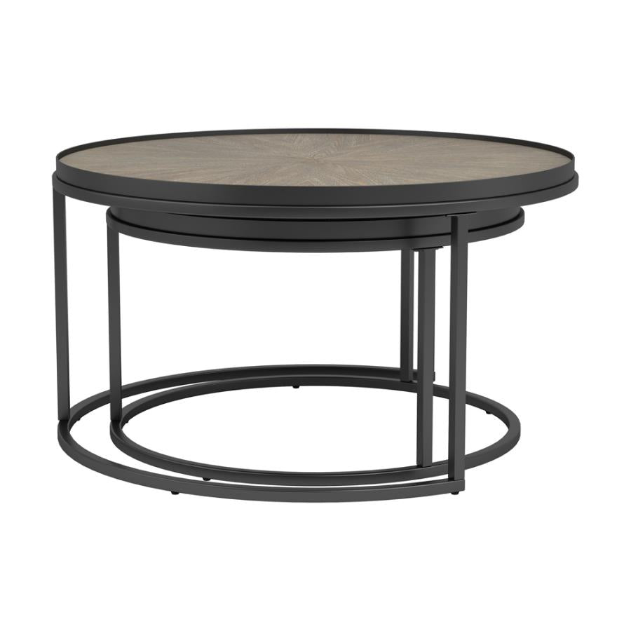 Rodrigo Brown 2 Pc Nesting Coffee Table - furniture place usa