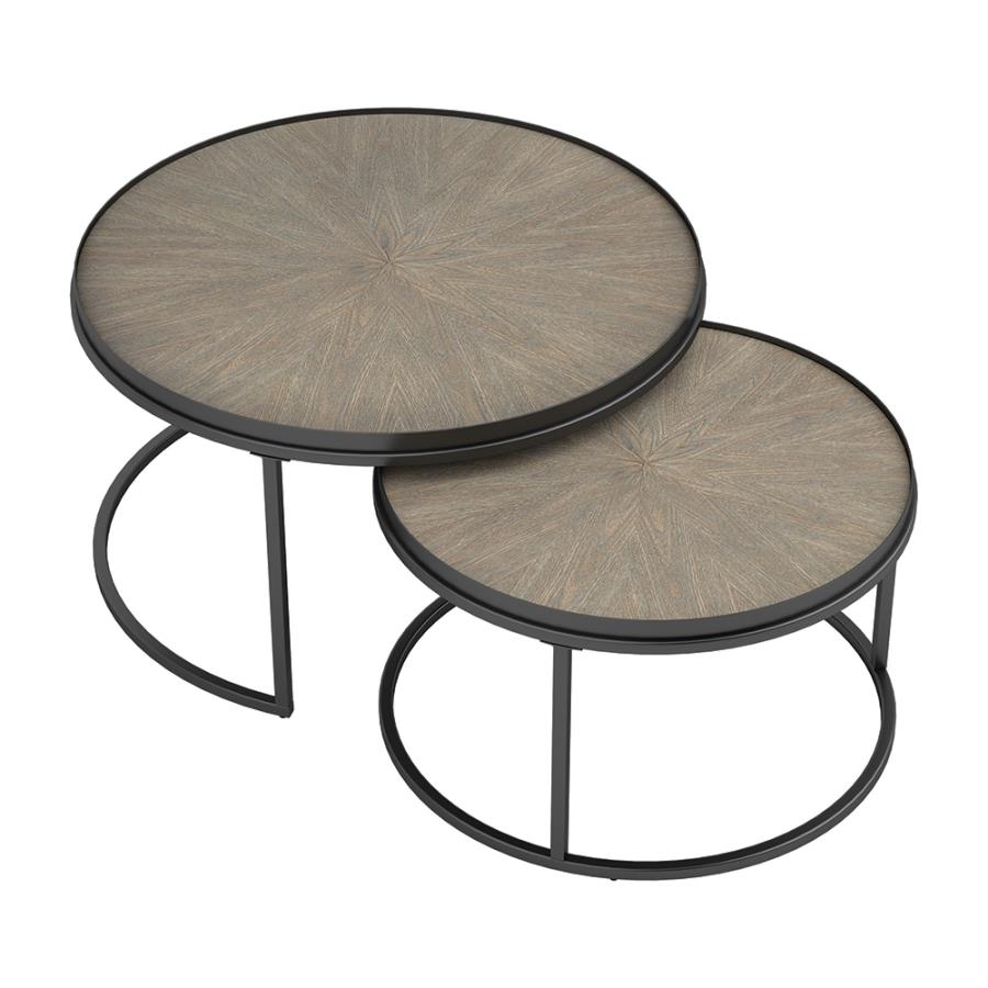 Rodrigo Brown 2 Pc Nesting Coffee Table - furniture place usa