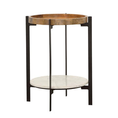 Adhvik Brown Side Table - furniture place usa