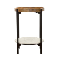 Adhvik Brown Side Table - furniture place usa