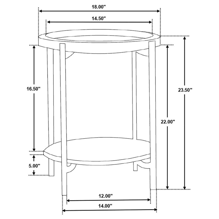 Adhvik Brown Side Table - furniture place usa