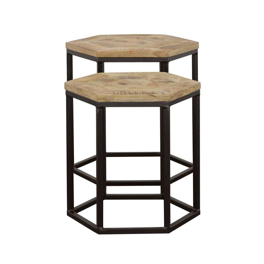 Adger Brown 2 Pc Nesting Table - furniture place usa