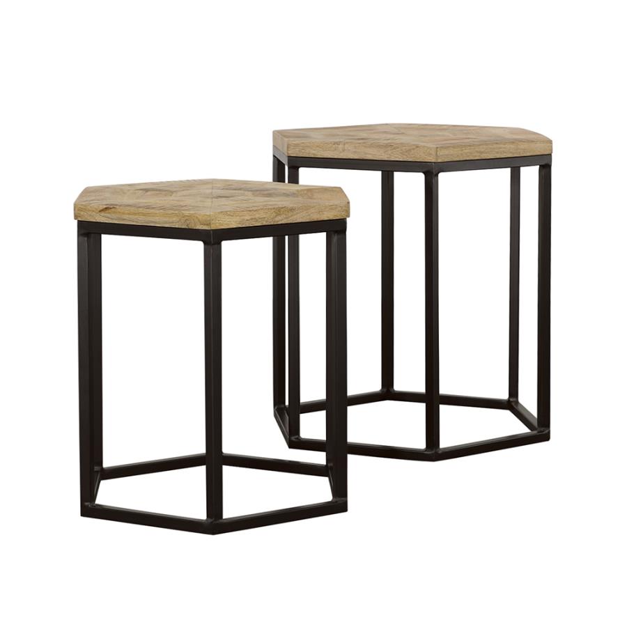 Adger Brown 2 Pc Nesting Table - furniture place usa