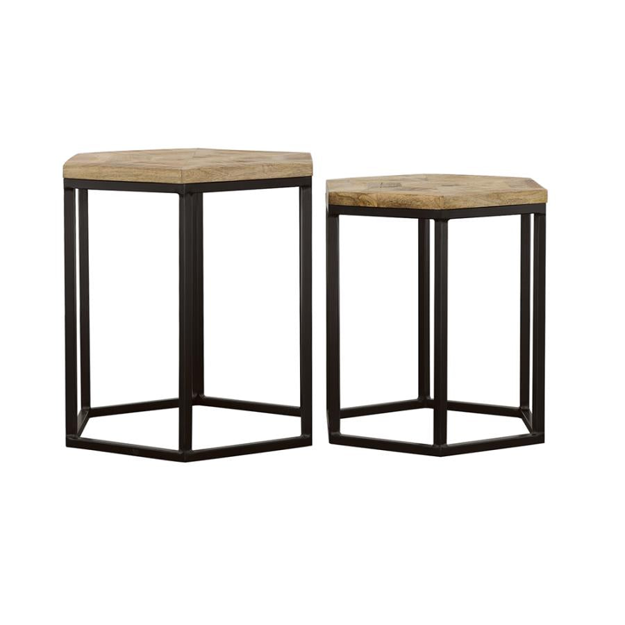 Adger Brown 2 Pc Nesting Table - furniture place usa