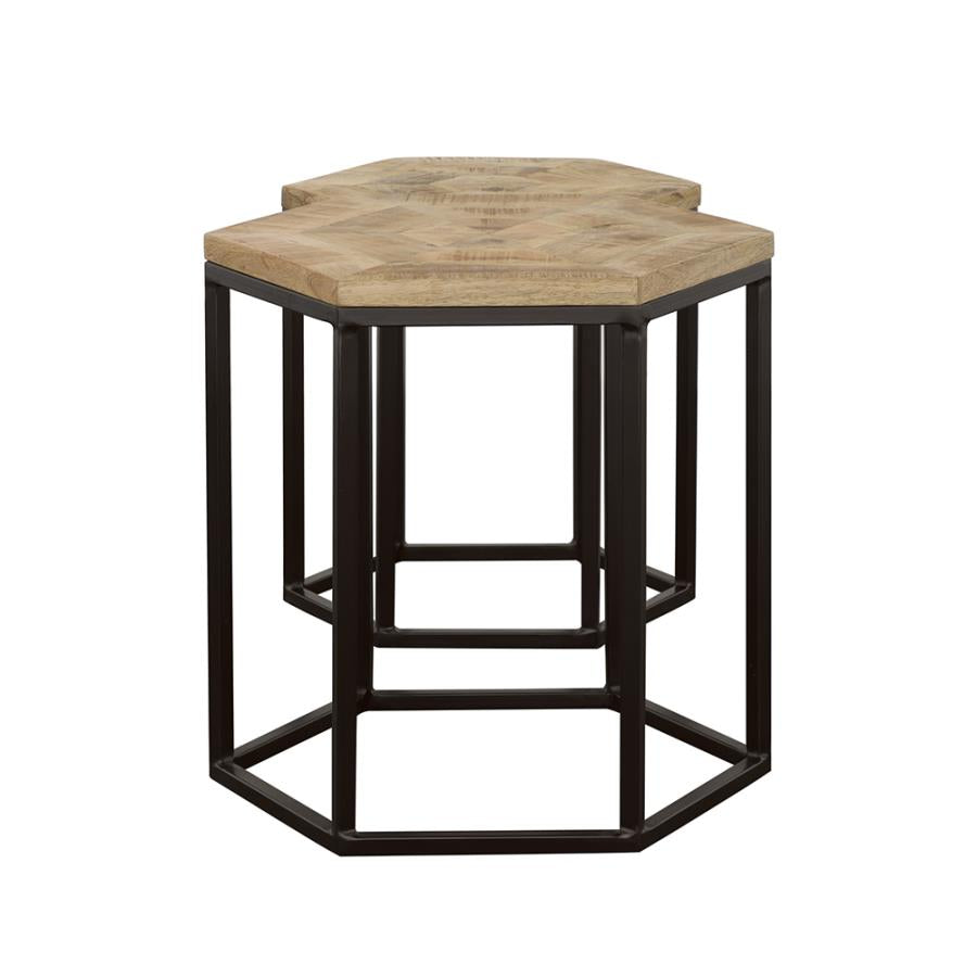 Adger Brown 2 Pc Nesting Table - furniture place usa