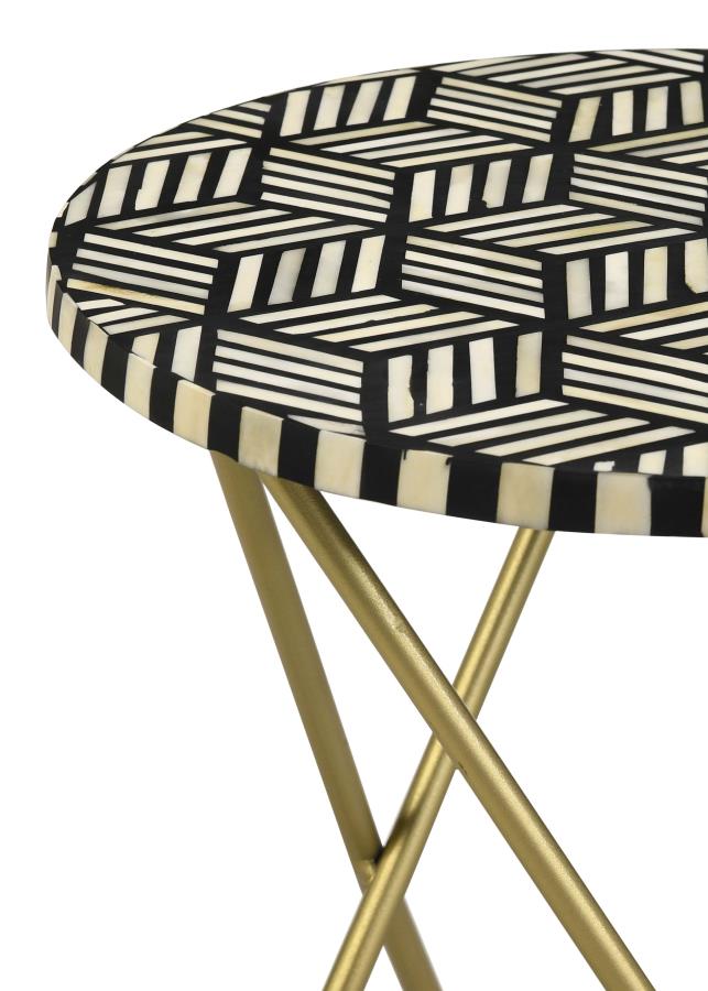 Xenia Gold Side Table - furniture place usa