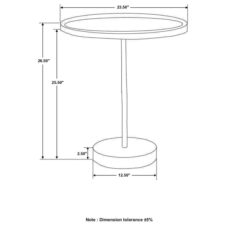 Ginevra Brown Side Table - furniture place usa