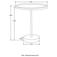 Ginevra Brown Side Table - furniture place usa