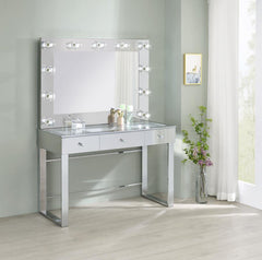 Umbridge Silver Vanity Table & Mirror - furniture place usa