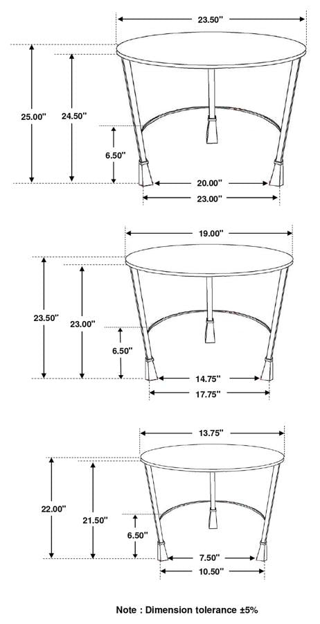 Deja Brown 3 Pc Nesting Table - furniture place usa