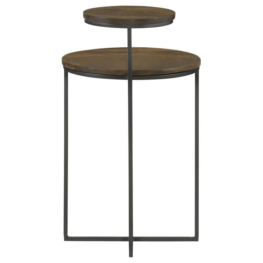 Yael Brown Side Table - furniture place usa