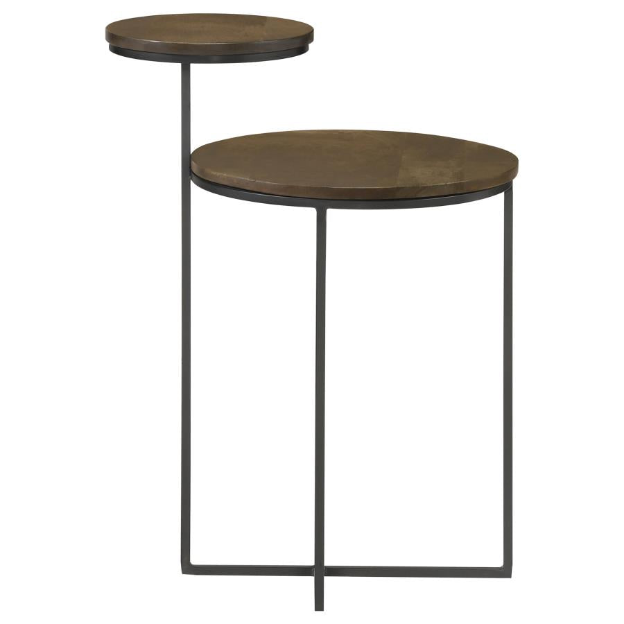 Yael Brown Side Table - furniture place usa