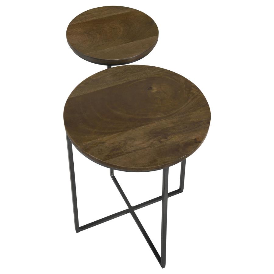 Yael Brown Side Table - furniture place usa