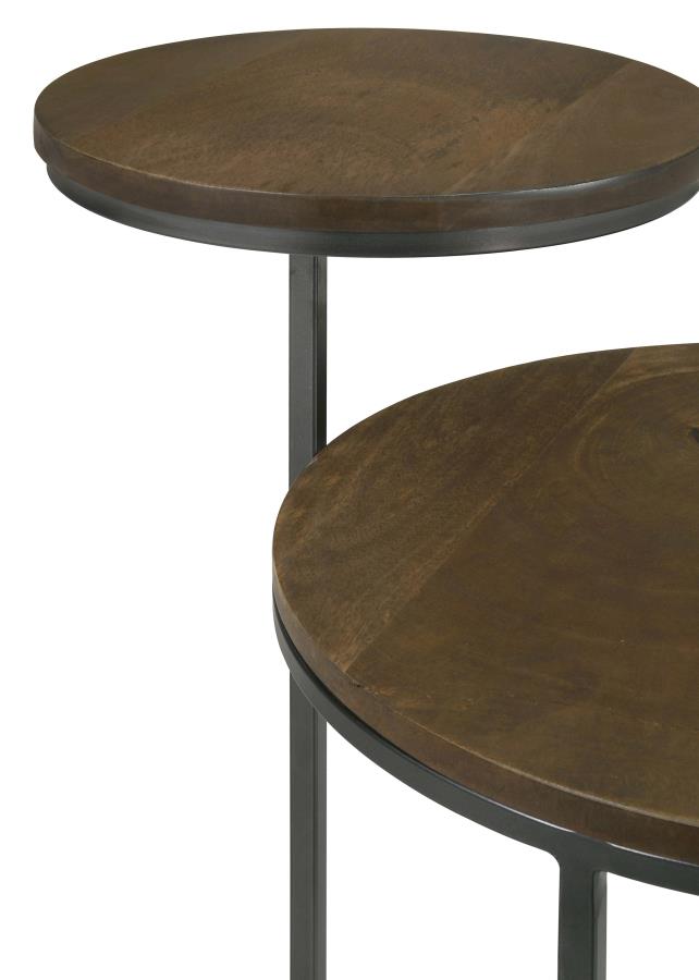 Yael Brown Side Table - furniture place usa