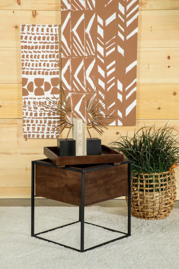 Ondrej Brown Side Table - furniture place usa