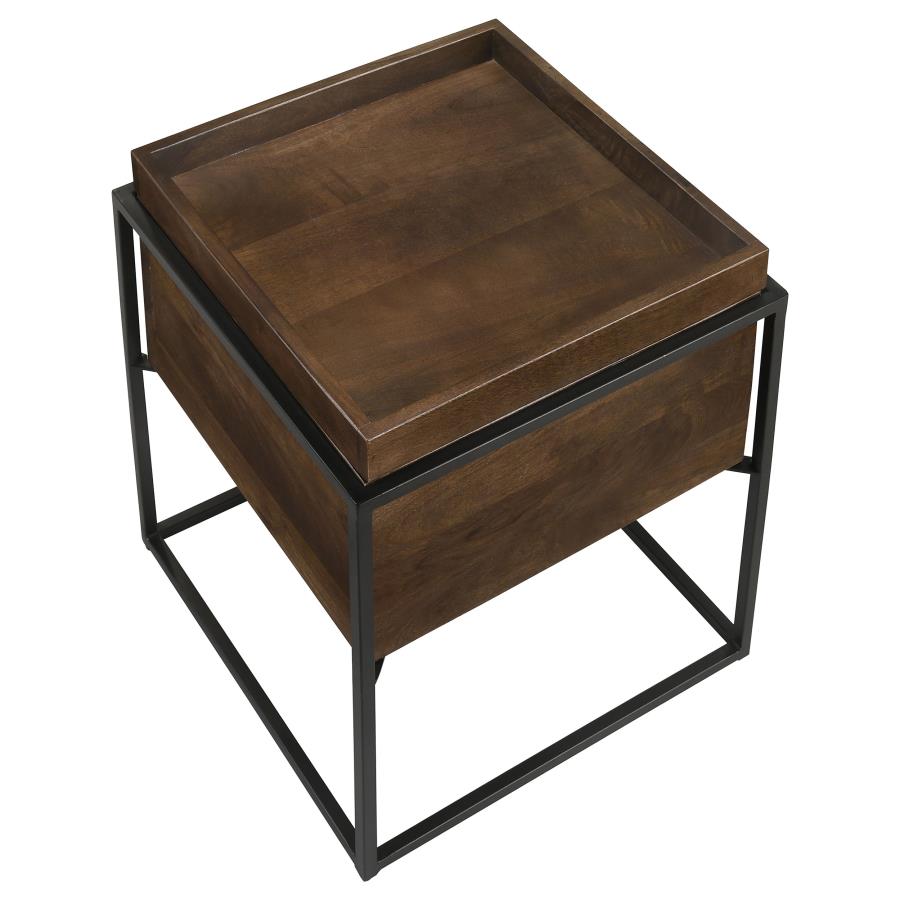 Ondrej Brown Side Table - furniture place usa