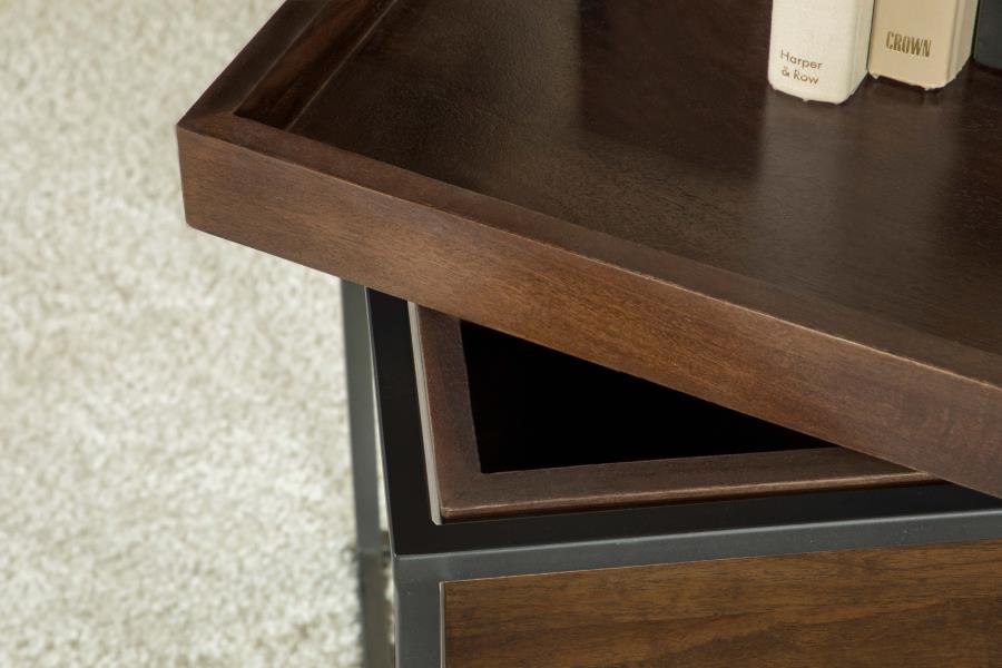 Ondrej Brown Side Table - furniture place usa