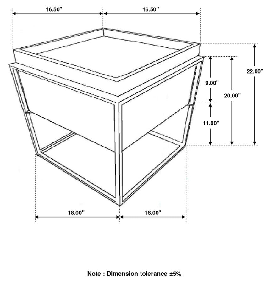 Ondrej Brown Side Table - furniture place usa