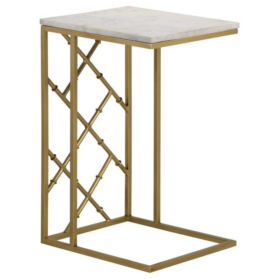 Angeliki Gold Side Table - furniture place usa