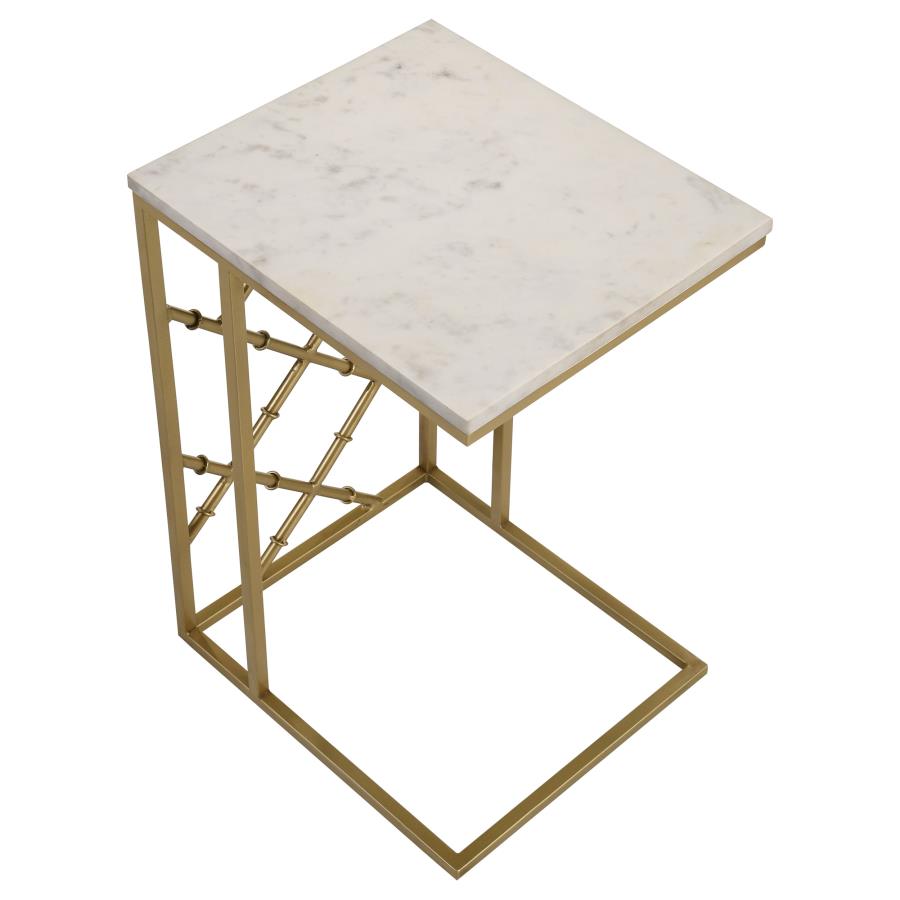 Angeliki Gold Side Table - furniture place usa