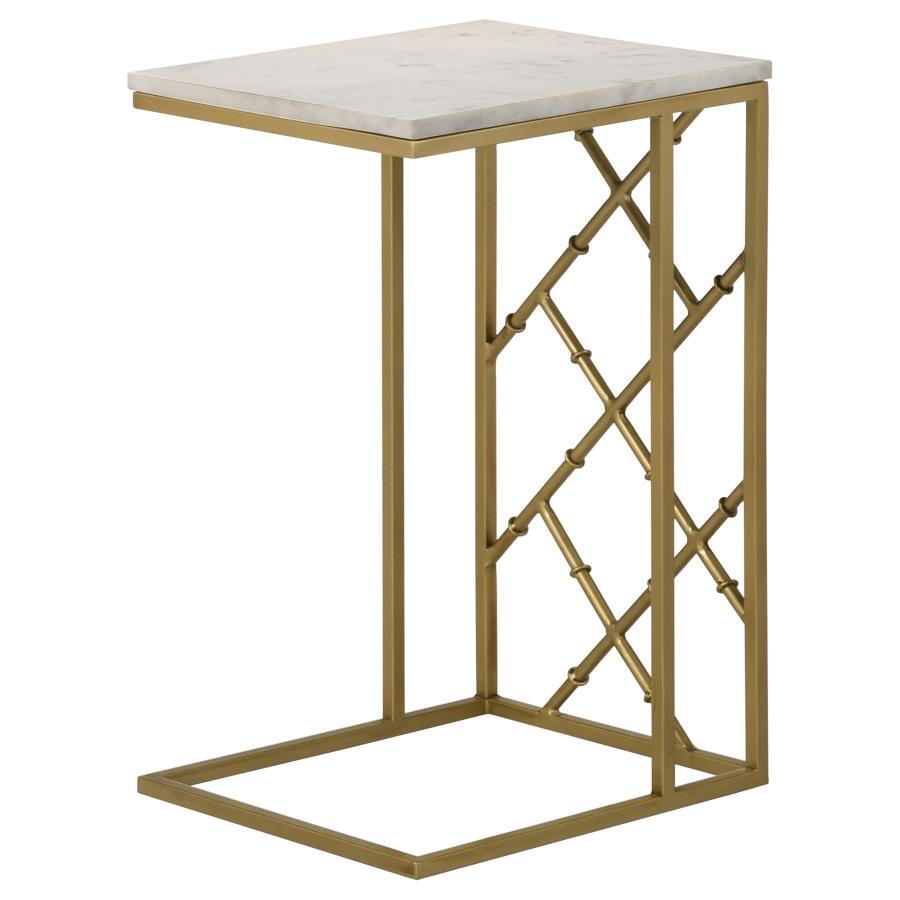 Angeliki Gold Side Table - furniture place usa