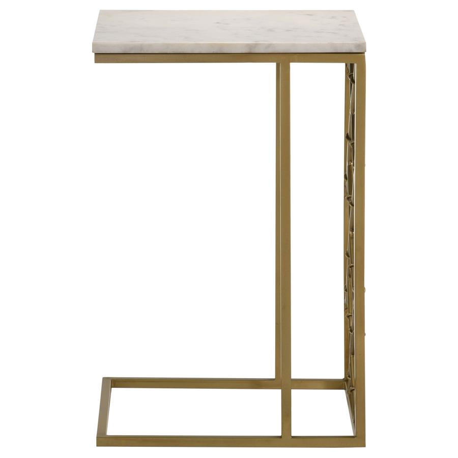 Angeliki Gold Side Table - furniture place usa