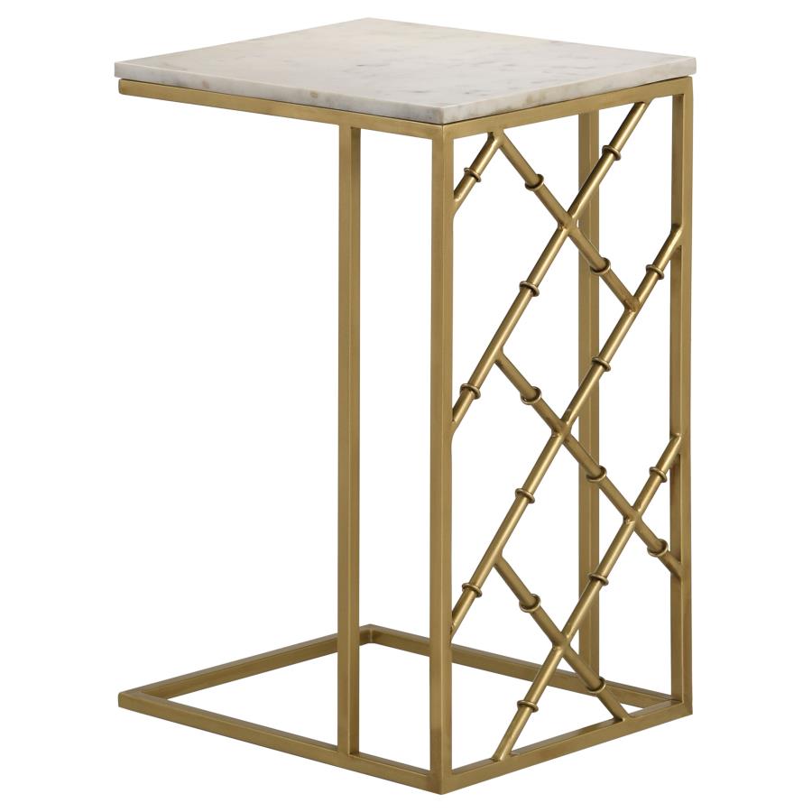 Angeliki Gold Side Table - furniture place usa