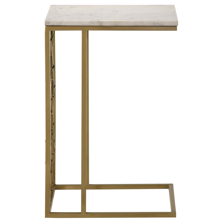 Angeliki Gold Side Table - furniture place usa