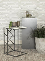 Angeliki Grey Side Table - furniture place usa