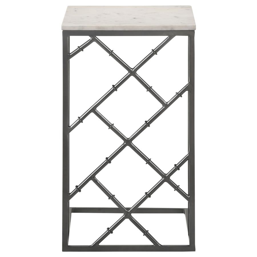 Angeliki Grey Side Table - furniture place usa